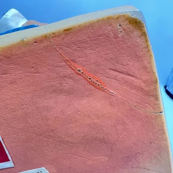 Hakata Urasaki Clay Doll Man Ancient Scroll Moon Painting With Tatami Mat Stand - Picture 11 of 15